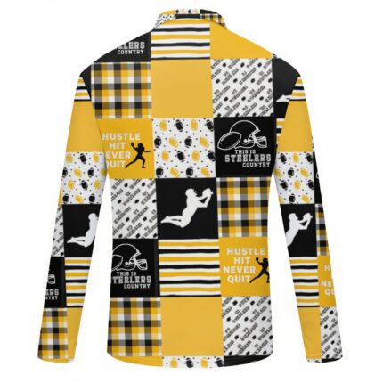 Pittsburgh Steelers All-Over Print Women's Quarter Zip Sport Shirt With  Long Sleeve