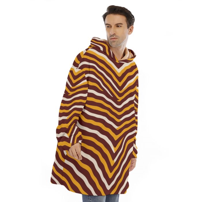 Washington Commanders zubaz Unisex Sherpa Fleece Hoodie Blanket - Image 3