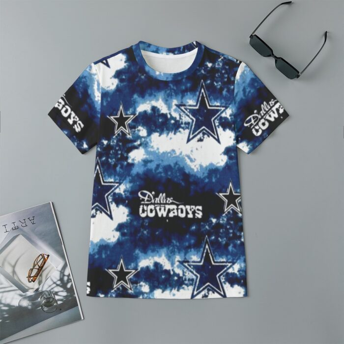 Dallas Cowboys Zubaz All-Over Print Children's Short-Sleeve T-Shirt | 180GSM Cotton - Image 4