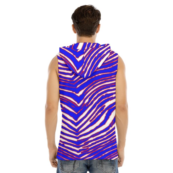 Buffalo Bills Zubaz All-Over Print Men's Tank Hooded Vest - Image 4