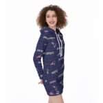 New England Patriots All-Over Print Women's Long Hoodie - Image 4