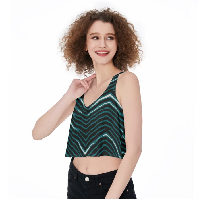 Philadelphia Eagles Zubaz All-Over Print Crop-Tank Top - Image 2