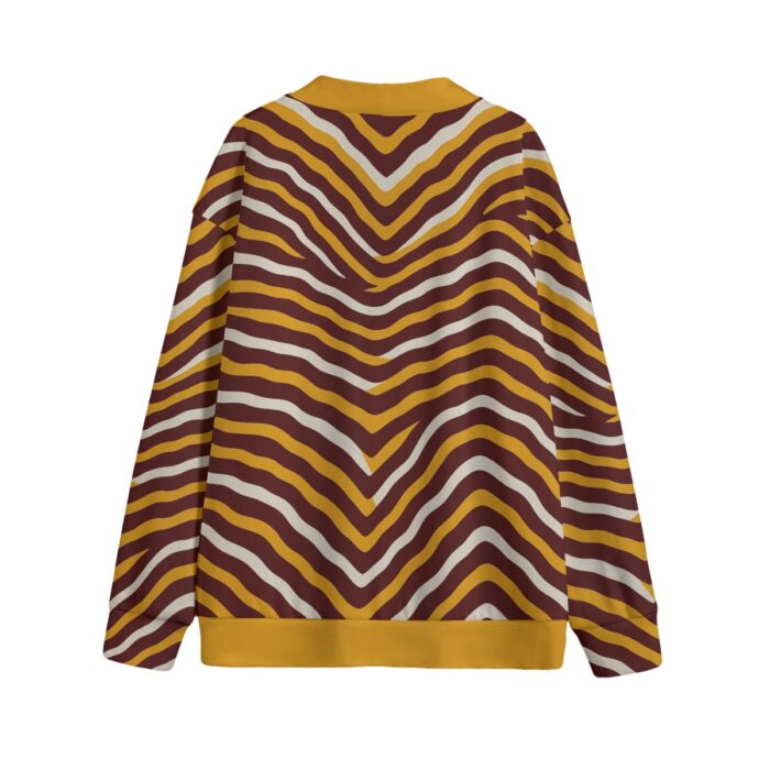 Washington Commanders Zubaz V-neck Knitted Fleece Cardigan With Button Closure - Image 2