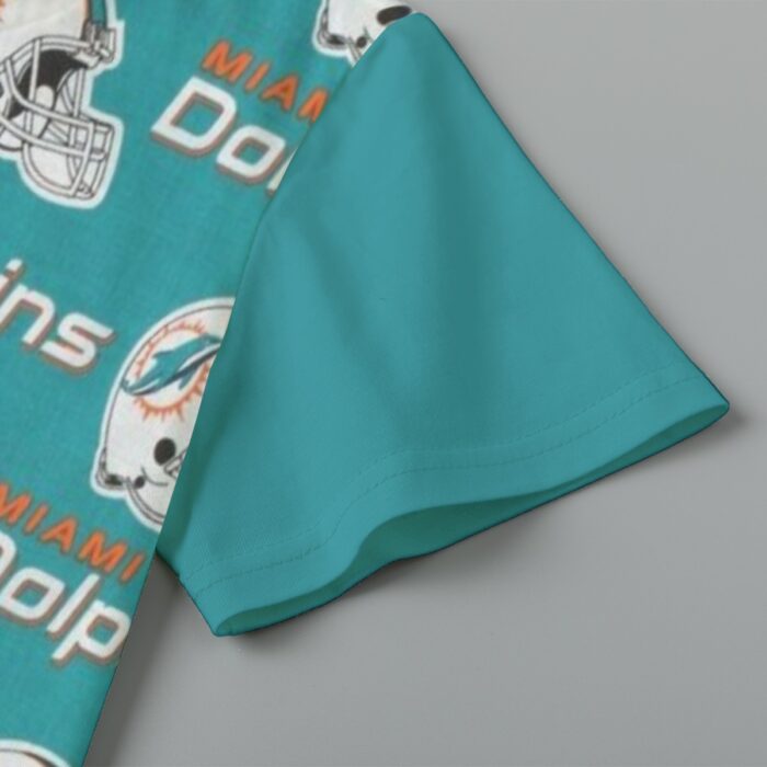 Miami Dolphins Zubaz All-Over Print Children's Short-Sleeve T-Shirt | 180GSM Cotton - Image 4