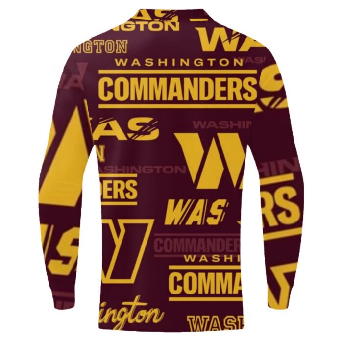 Washington Commanders  Men’s Quarter Zip Pullover Sweatshirt - Image 2