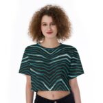 Philadelphia Eagles Zubaz All-Over Print Cropped T-Shirt