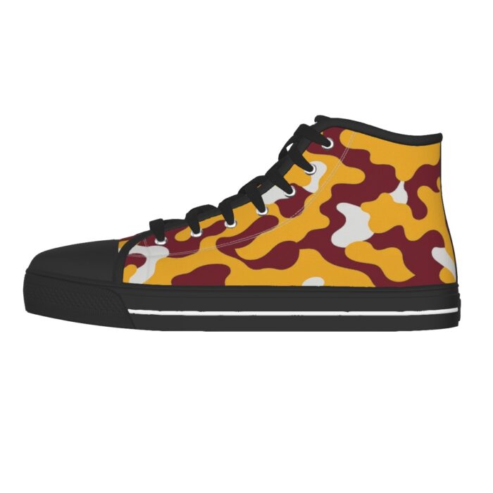 Washington Commanders Camo Black Sole Canvas Shoes - Image 5