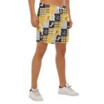 Pittsburgh Steelers Zubaz All-Over Print Men's Side Split Running Sport Shorts - Image 5