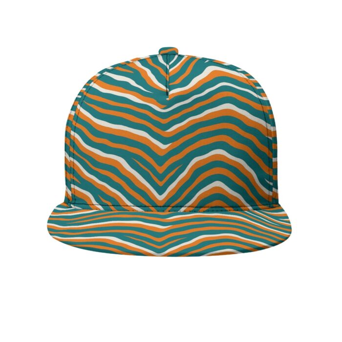 Miami Dolphins Zubaz All-Over Print Flat-Brim Baseball Cap With Box - Image 2