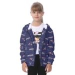 New England Patriots All-Over Print Kid's Heavy Fleece Zip Up Hoodie - Image 4
