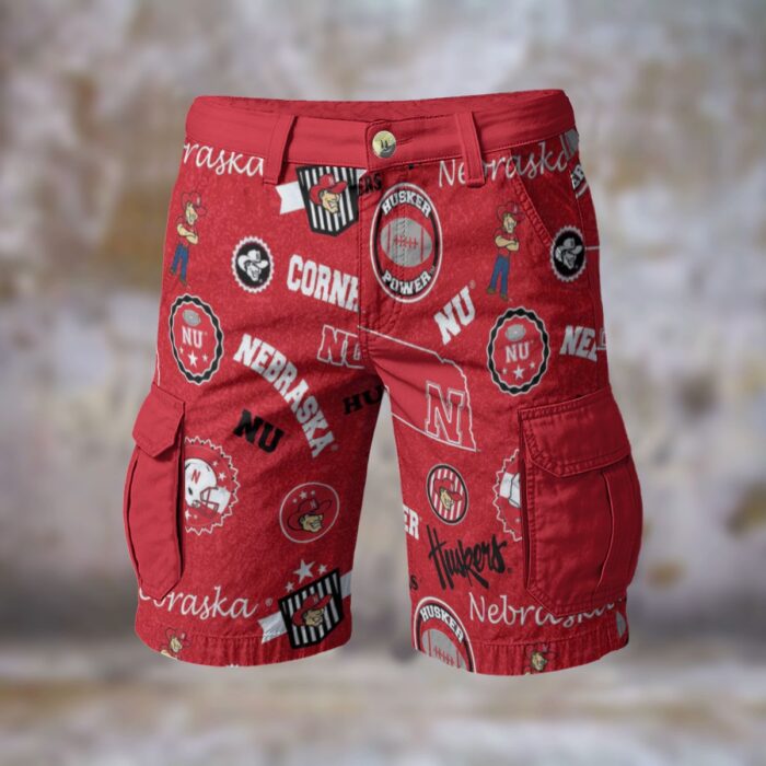 Nebraska Lincoln Cornhuskers red Cargo Shorts - Image 2
