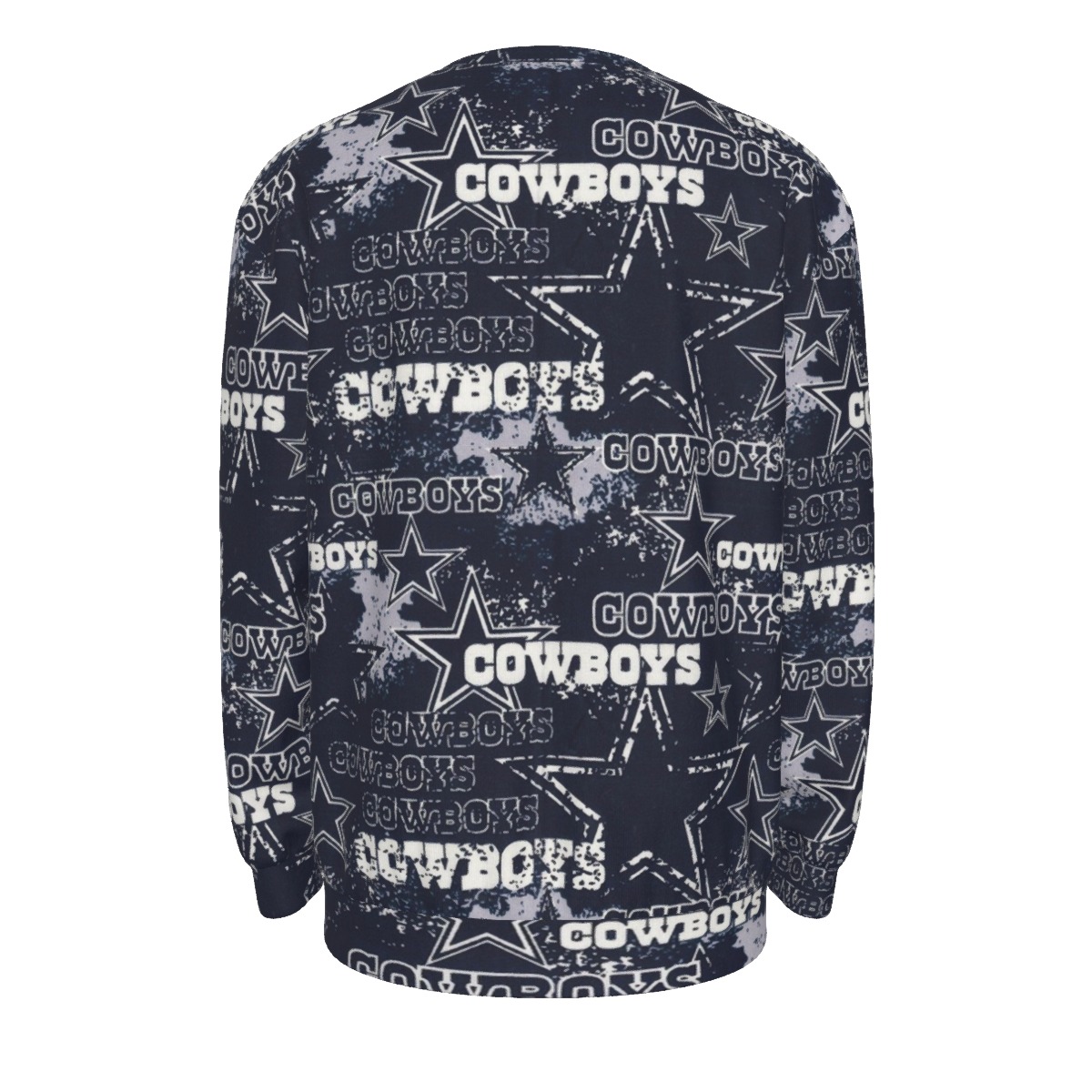 Dallas Cowboys Zubaz All-Over Print Men's long Sleeve T-Shirt With Dropped Shoulders | Interlock - Image 3