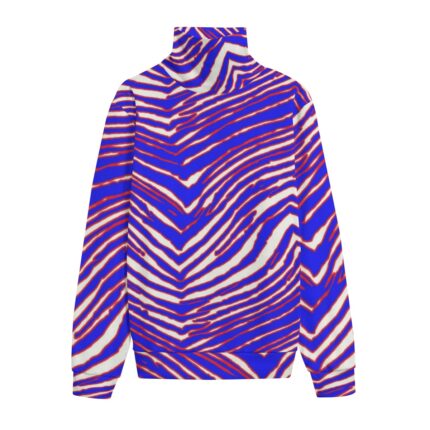 Buffalo Bills Zubaz All-Over Print Unisex Turtleneck Knitted Fleece Sweater