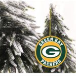 Green Bay Packers Round Christmas Tree Decoration Ornaments | Wooden - Image 2