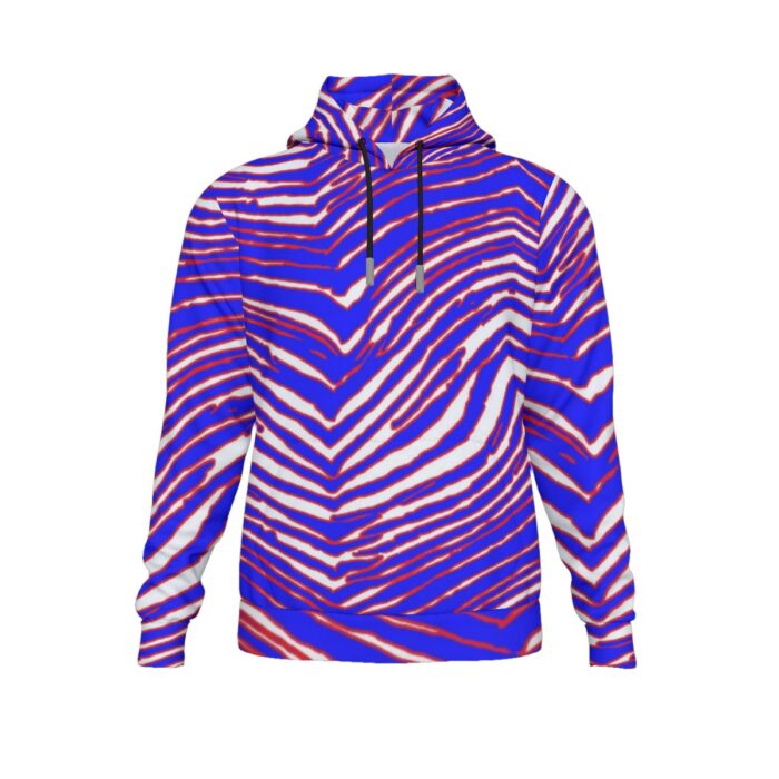 Buffalo Bills Zubaz All-Over Print Men's Thicken Pullover Hoodie With Inner Hood - Image 1