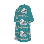 Miami Dolphins Zubaz All-Over Print Teenage Polo Collar Jersey - Image 3