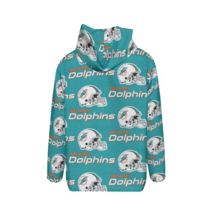Miami Dolphins Zubaz All-Over Print Children's Waterproof And Windproof Jacket