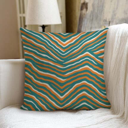 Miami Dolphins Zubaz All-Over Print couch pillow with pillow Inserts