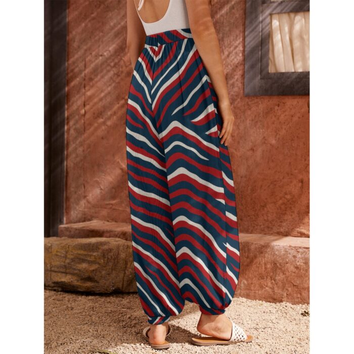 New England Patriots Zubaz All-Over Print Women's Carrot Pants with Pockets - Image 1