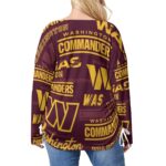 Washington Commanders Women’s V-neck T-shirt With Side Drawstring(Plus Size) - Image 4