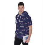 New England Patriots Zubaz All-Over Print Men's Short Sleeve Hoodie T-Shirt