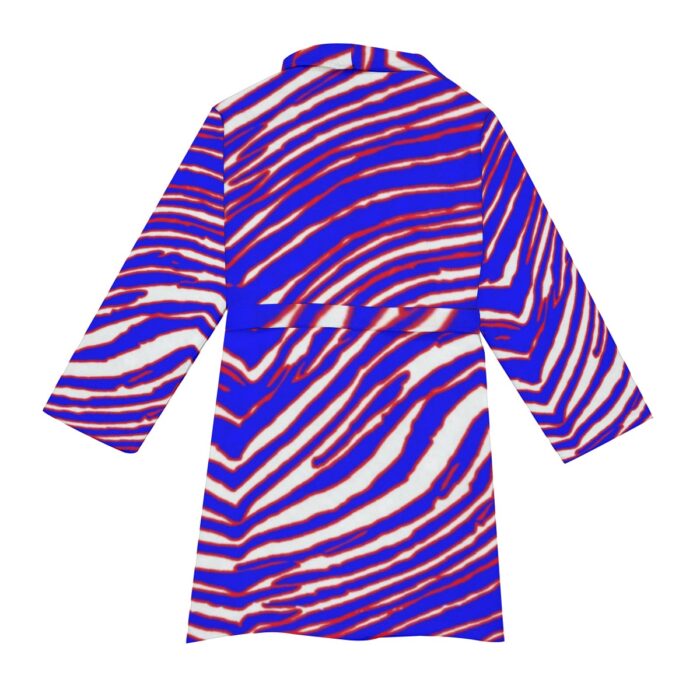 Buffalo Bills Zubaz All-Over Print Men's Borg Fleece Robe - Image 3