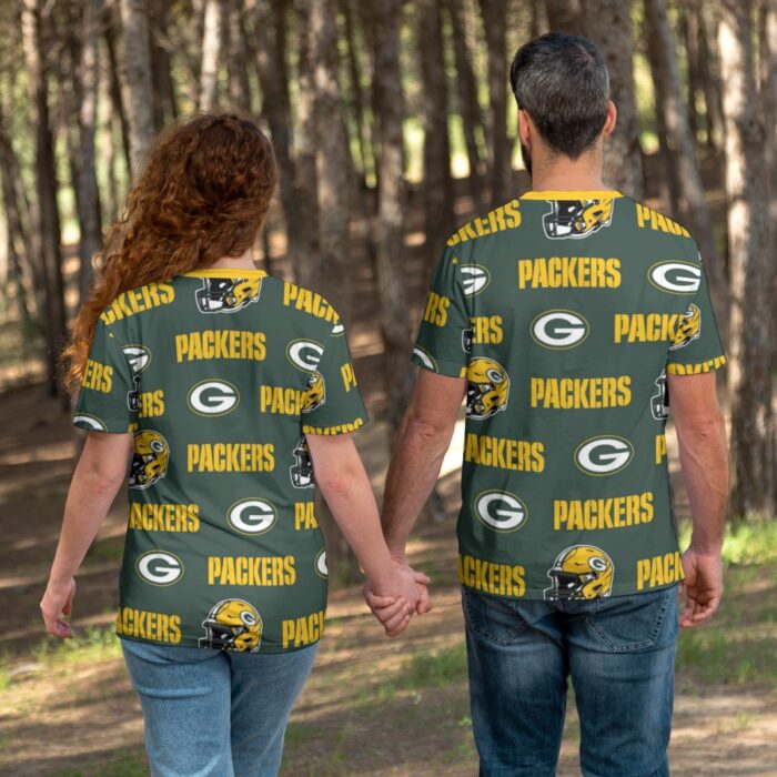 Green Bay Packers All-Over Print Men's O-Neck T-Shirt - Image 1