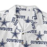Dallas Cowboys Zubaz All-Over Print Men's Casual Hawaiian Short Sleeve Shirt | 125GSM Cotton - Image 8