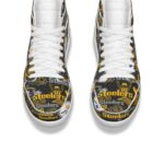 Pittsburgh Steelers Zubaz Women's Synthetic Leather Stitching Shoes