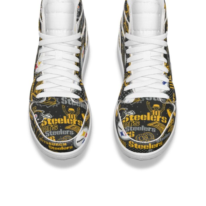 Pittsburgh Steelers Zubaz Women's Synthetic Leather Stitching Shoes - Image 1