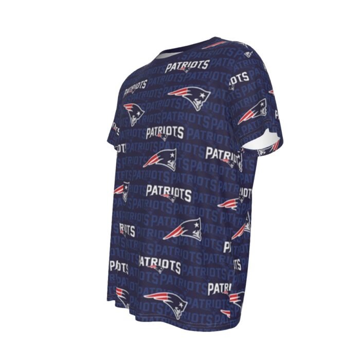 New England Patriots Zubaz All-Over Print Men's Round Neck Short Sleeve T-Shirt - Image 4