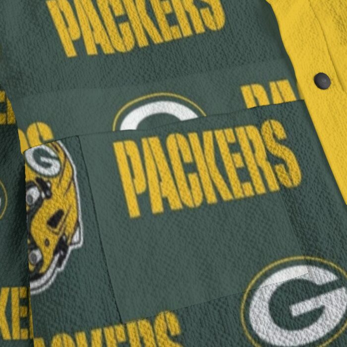 Green Bay Packers All-Over Print Men's Casual Lapel Jacket - Image 3