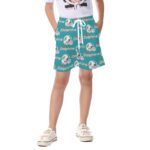 Miami Dolphins Zubaz All-Over Print Kid's Beach Shorts - Image 4