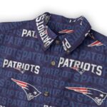 New England Patriots All-Over Print Men's Casual Lapel Long Sleeve Shirt|125GSM Cotton - Image 4