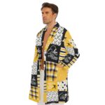 Pittsburgh Steelers All-Over Print Men's Borg Fleece Robe - Image 7
