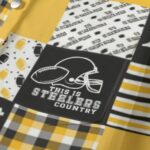 Pittsburgh Steelers All-Over Print Women's Cropped Jacket | 245GSM Cotton - Image 3