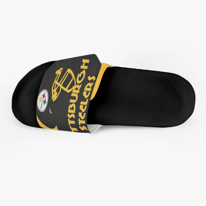 Pittsburgh Steelers Zubaz Men's Velcro Slippers - Image 6