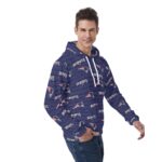 New England Patriots All-Over Print Men's Hoodie With Double-side Print Hood - Image 3