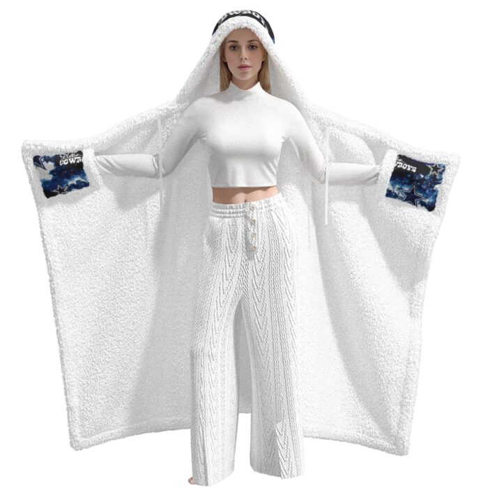 Dallas Cowboys Zubaz All-Over Print Unisex Wearable Hooded Blanket - Image 4