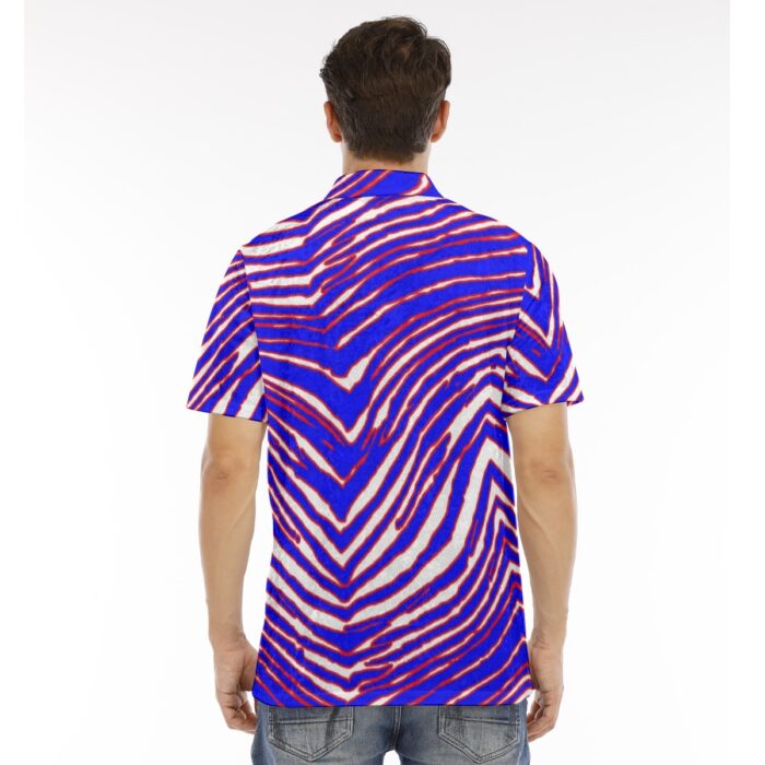 Buffalo Bills Zubaz All-Over Print Men's Polo Shirt | Velvet - Image 4