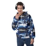 Dallas Cowboys Zubaz All-Over Print Men's Raglan Pullover Hoodie - Image 2