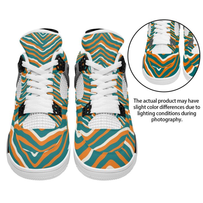 Miami Dolphins Zubaz All-Over Print Men's Air Cushion Basketball Shoes - Image 1