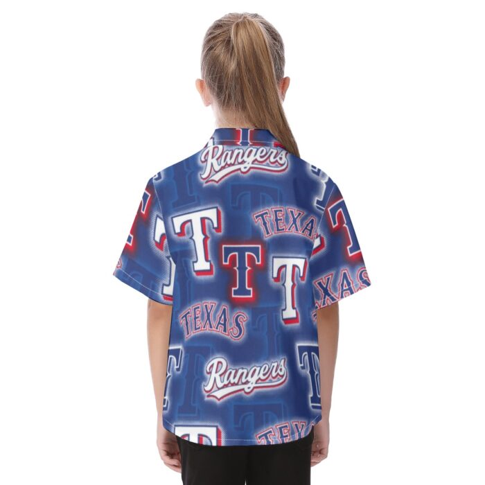 Texas Rangers Kid's Hawaiian Vacation Shirt - Image 4
