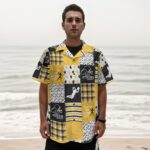 Pittsburgh Steelers Zubaz All-Over Print Men's Fashion Short Sleeve Shirt - Image 2