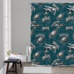 Philadelphia Eagles Zubaz Shower Curtains 150（gsm）