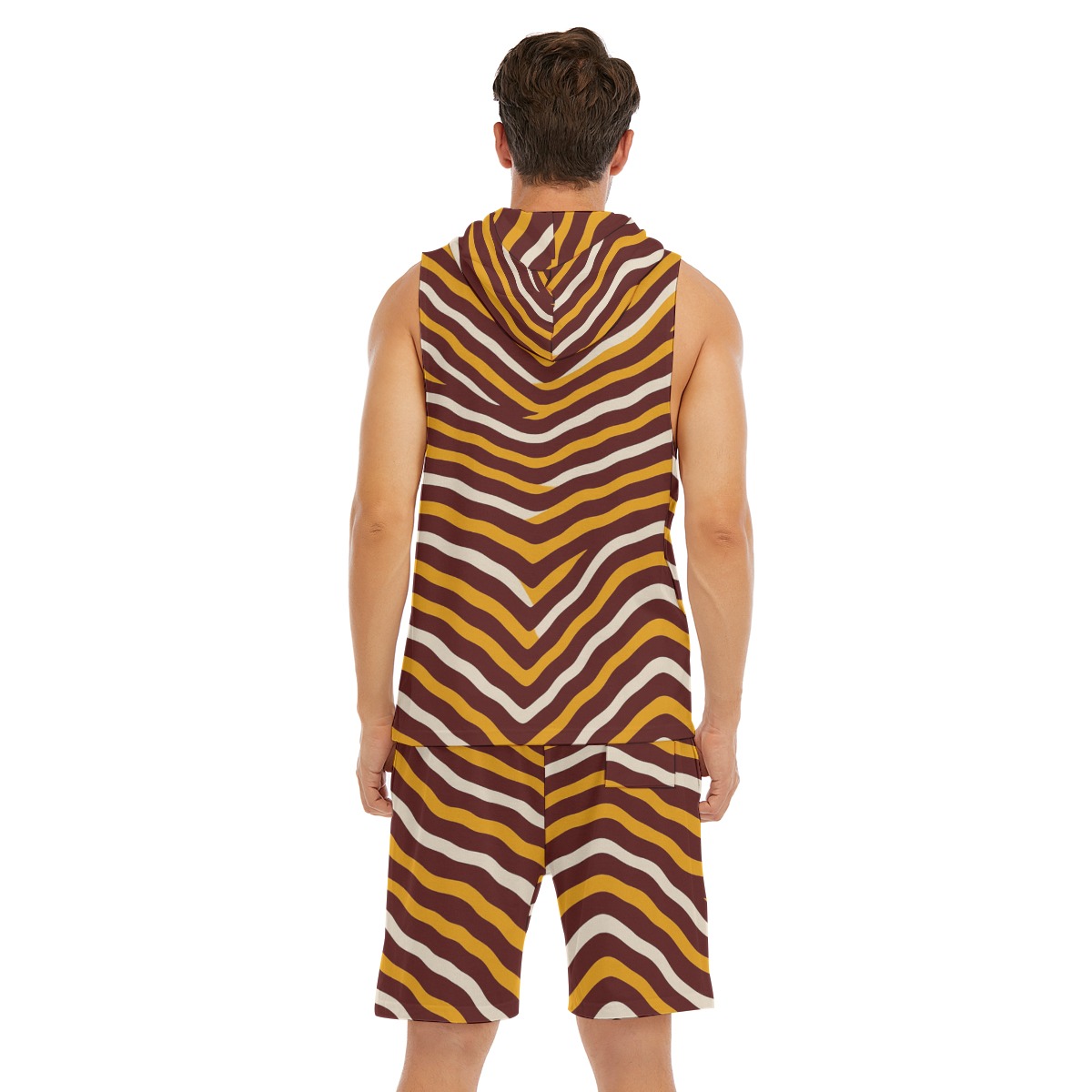 Washington Commanders Zubaz Men's Sleeveless Vest And Shorts Set - Image 3
