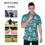Miami Dolphins Zubaz All-Over Print Men's Polo Shirt - Image 4