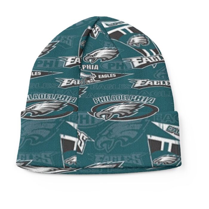 Philadelphia Eagles Zubaz All-Over Print Knitted Hat - Image 5
