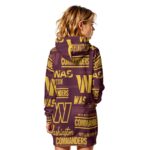 Washington Commanders Redskins Women's Heavy Fleece Long Hoodie - Image 2