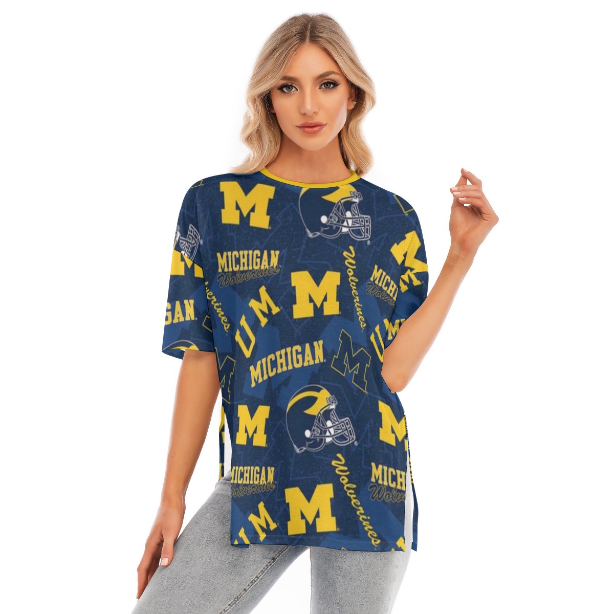 Michigan - Wolverines Women's T-shirt With Hem Split